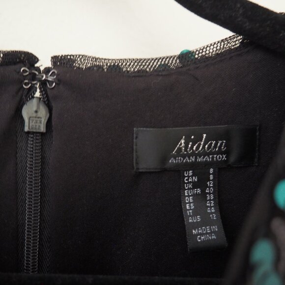 * Aidan Mattox Long Sleeve Sequin Mini Dress sz 8 - Picture 6 of 7